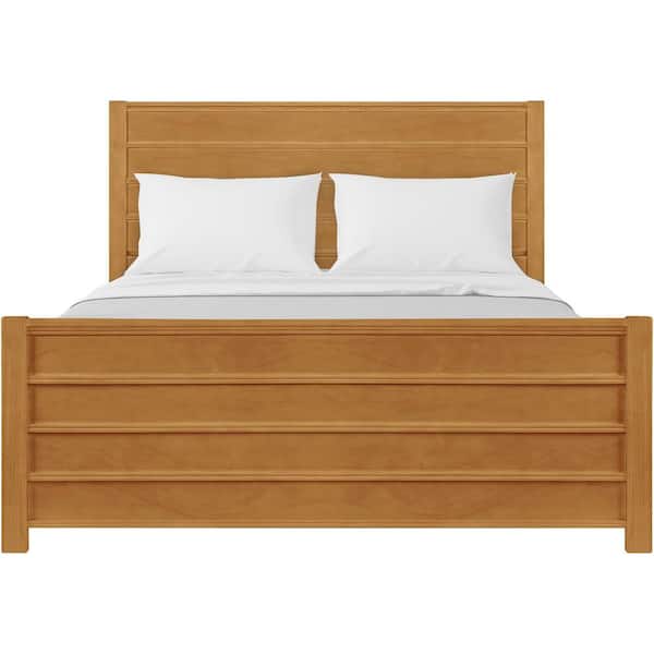 Camden Isle Caroline Oak Brown Wood Frame King Platform Bed