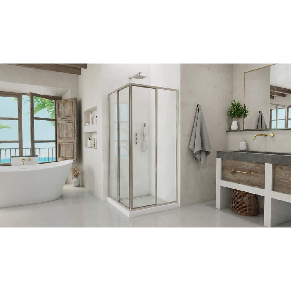 DreamLine Brushed Nickel 72" Frameless Sliding Shower Enclosure