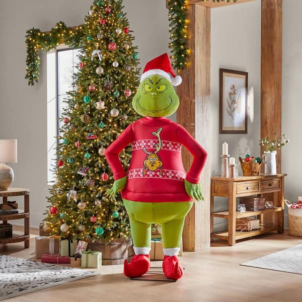 Grinch 6 ft. Animated Grinch in Max Ugly Sweater 23GM83176 - The ...