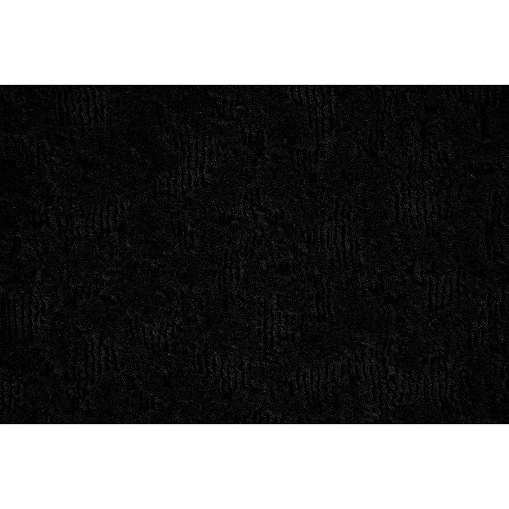 Ivy Collection 6' x 9' Tufted Black Synthetic Area Rug