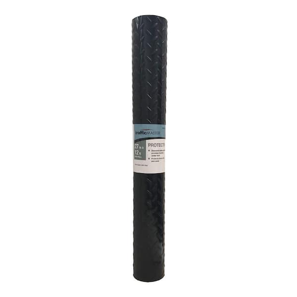 Black 27 in. x 12 ft. Diamond Utility Floor Protection