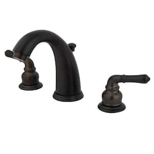 Magellan 8 in. Widespread 2-Handle Bathroom Faucets with Plastic Pop-Up in Oil Rubbed Bronze