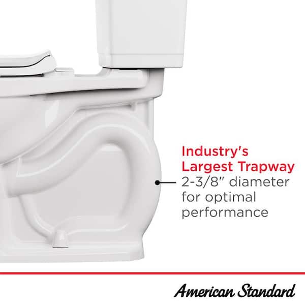 American Standard Champion Two-Piece 1.28 GPF Single Flush Elongated Chair  Height Toilet with Slow-Close Seat in White 747AA107SC.020 - The Home Depot