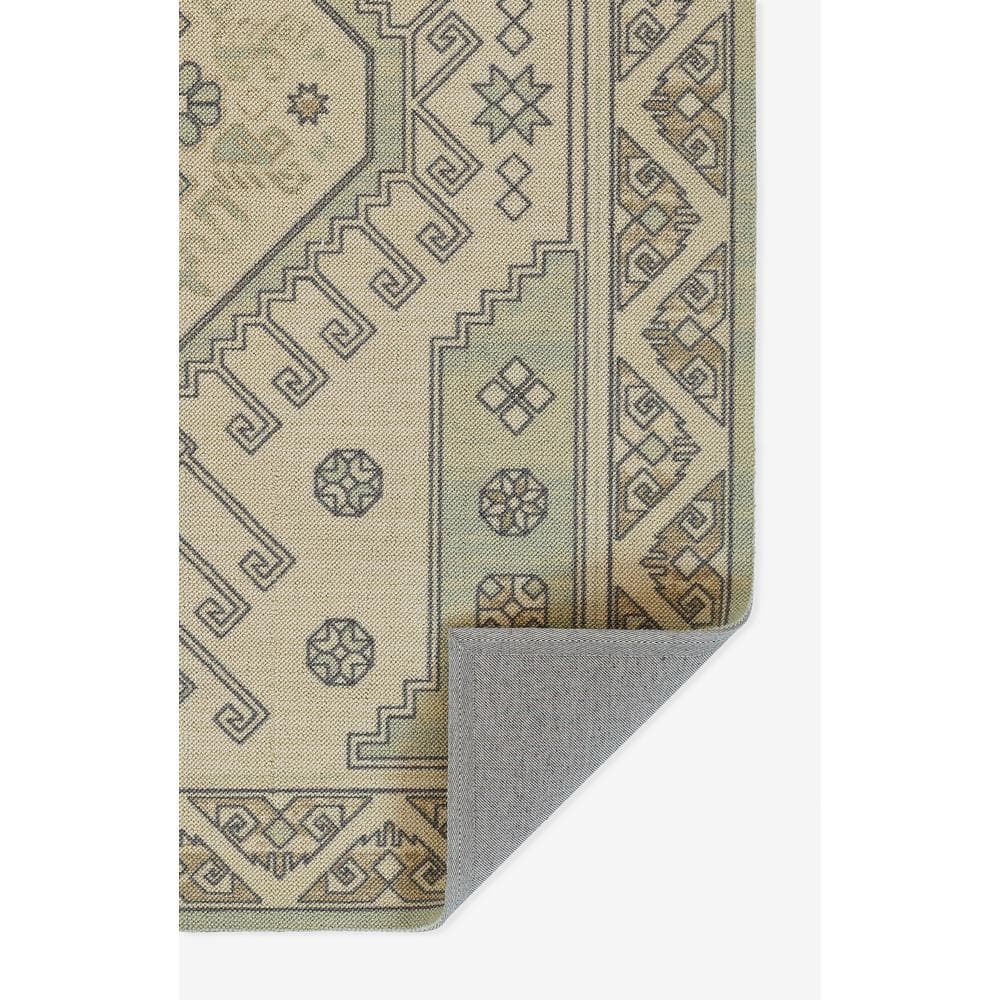 Sage Green Medallion Wool and Synthetic Area Rug 7'9" x 9'10"