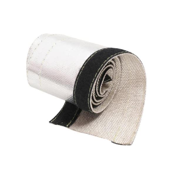 Wellco 39.3 in. L 1.8 in. Inner Diameter Aluminum Foil Fiberglass Heat Shroud Sleeve
