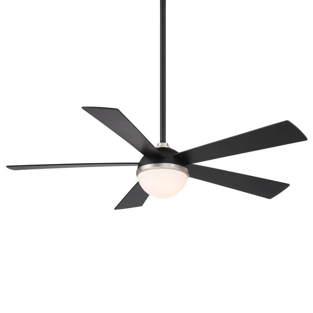 WAC Lighting Eclipse 54 in. Integrated LED Indoor/Outdoor 5-Blade Smart  Ceiling Fan Brushed Nickel/Matte Black with 3000K and Remote F-053L-BN/MB  The Home Depot