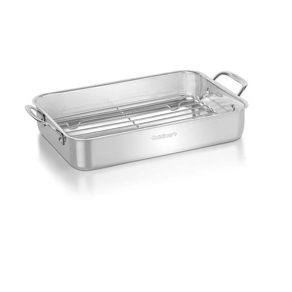 UPC 086279209832 product image for 10 in. Classic Stainless Lasagna Pan with Stainless Roasting Rack | upcitemdb.com