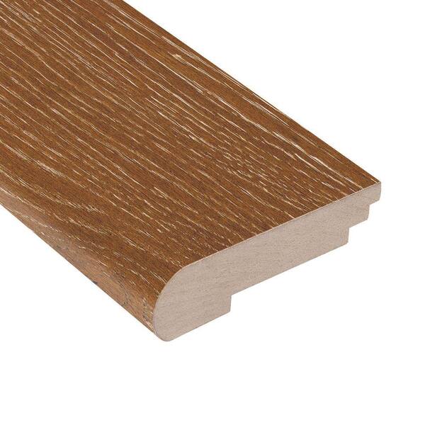 HOMELEGEND Wire Brushed Heritage Oak 3/8 in. Thick x 3-3/8 in. Wide x 78 in. Length Stair Nose Molding