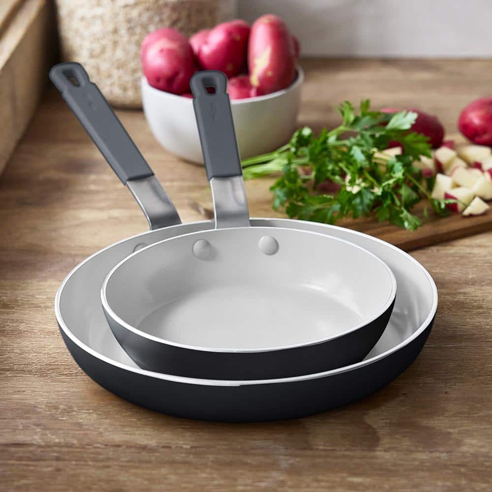 Graphite Gray 2-Piece Ceramic Nonstick Aluminum Fry Pan Set