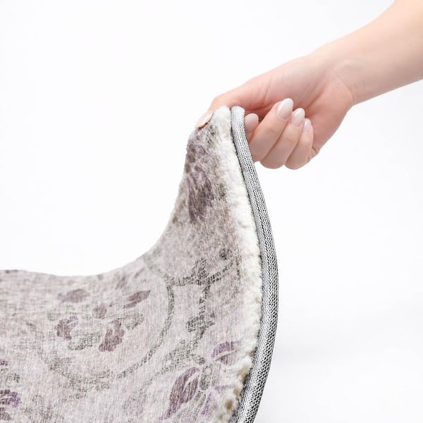 Dream Shag Premium Machine Washable Abstract ADS762 Lavender 5 ft. x 7 ft. 6 in. Area Rug