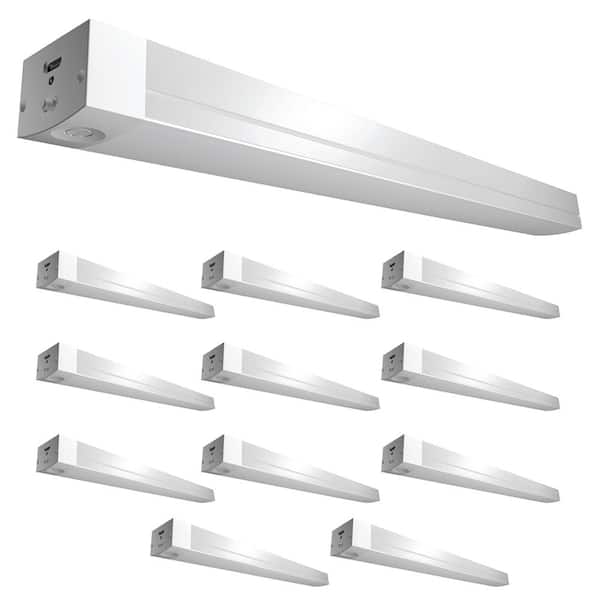 16.5 in. Battery Operated LED White Rechargeable 4000K Cool White Under Cabinet Light (12-Pack)