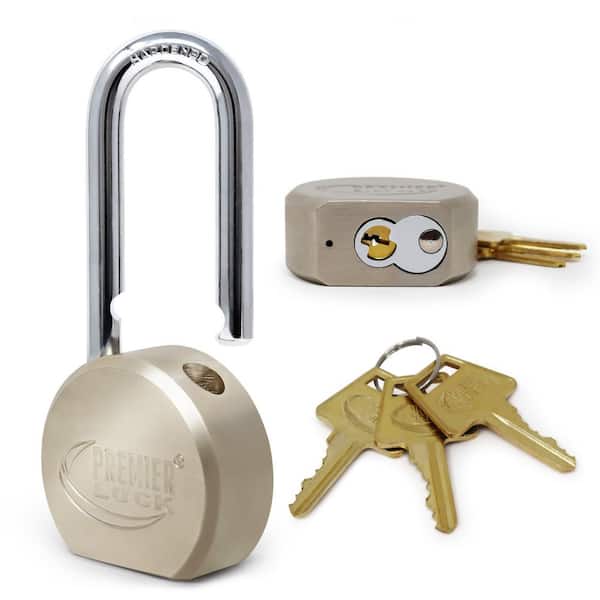 Guard Security 365 Commercial-Grade 2-5/8-inch High-Security Steel Padlock  with Keys, Keyed Alike Padlock, Silver