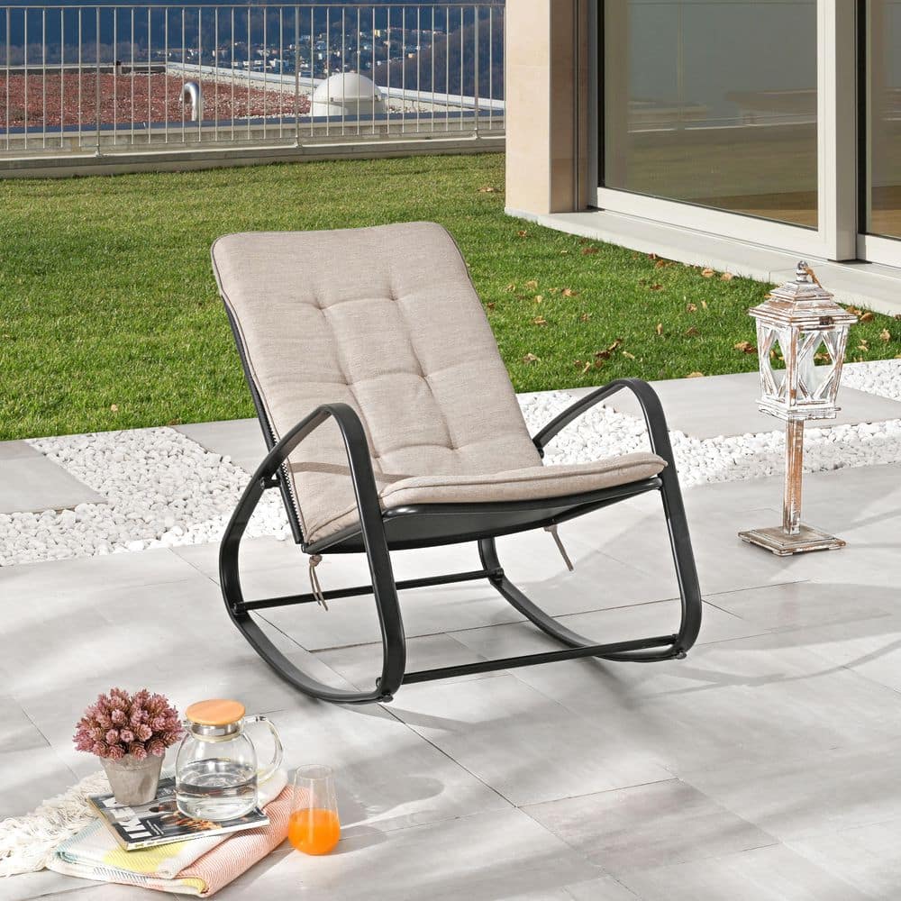 Rocking Chair Best Chairs For Seniors TOP HOME SPACE 1-Piece Metal