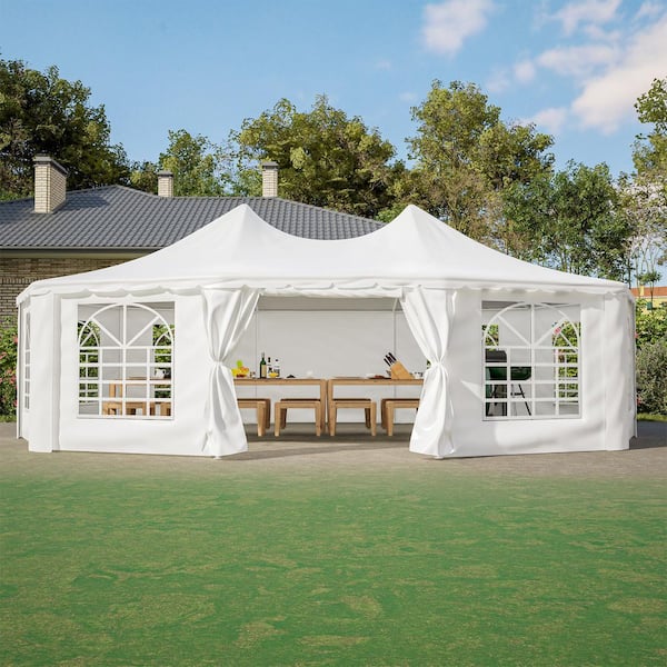 29 ft. x 21 ft. White Heavy Duty Large Waterproof UV Protection Wedding Event Canopy Tent