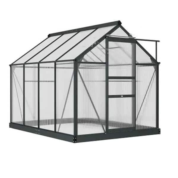 6.2 ft x 8.3 ft x 6.6 ft Walk-in Greenhouse-Outdoor Garden Green House for Year-Round Plant Growth