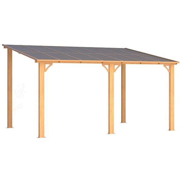 14 ft. x 10 ft. Wood Grain Aluminum Patio Cover