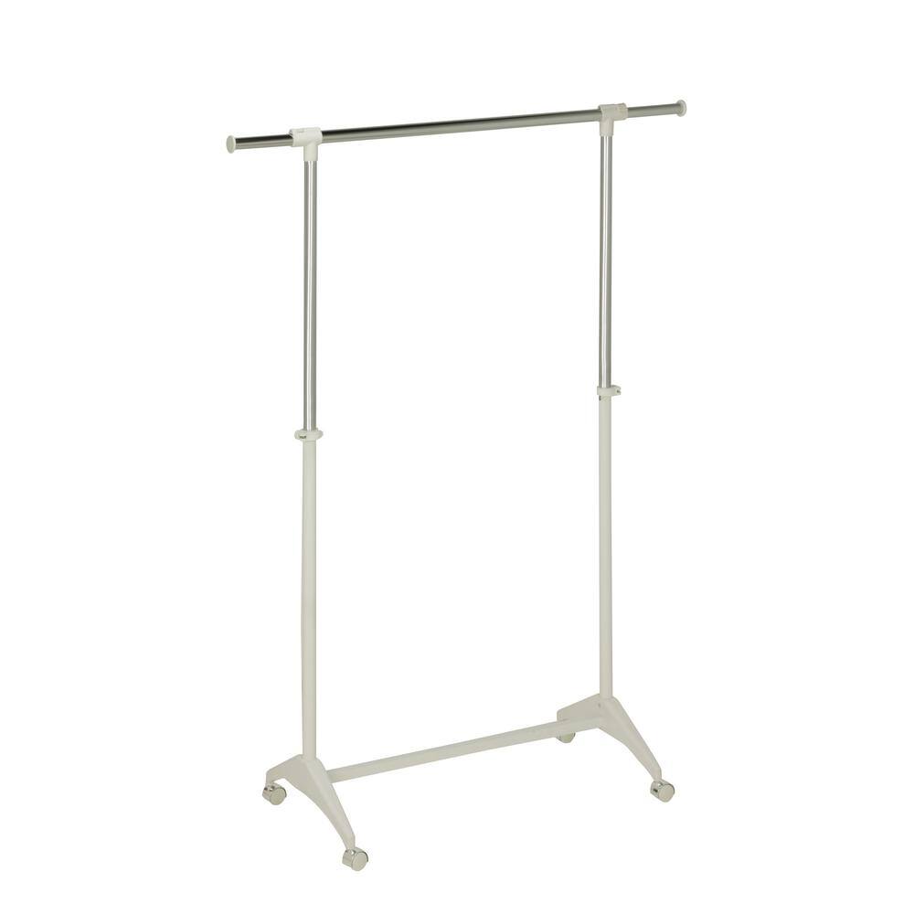 White Steel Clothes Rack 54.9 in. W x 66.9 in. H