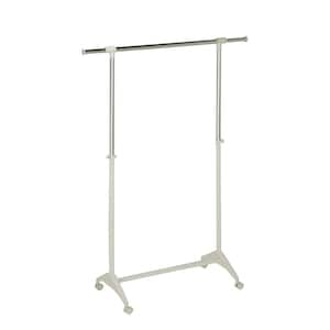 White Steel Clothes Rack 54.9 in. W x 66.9 in. H