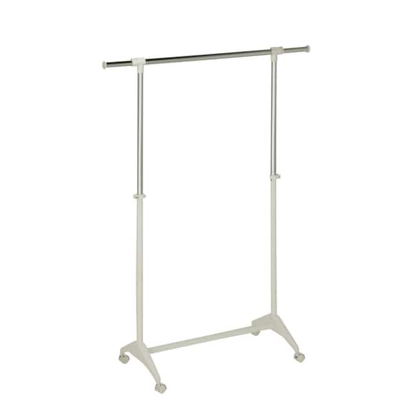 Honey-Can-Do White Steel Clothes Rack 54.9 in. W x 66.9 in. H
