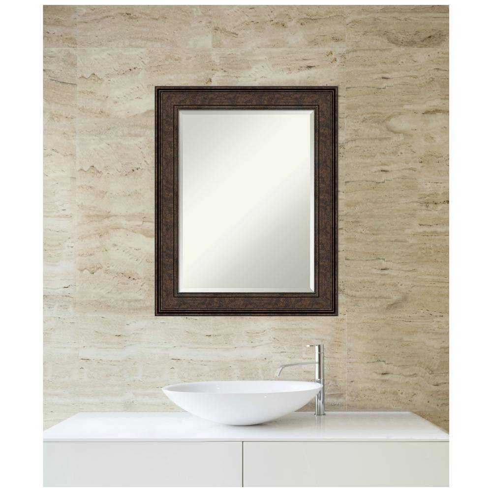 Ridge Bronze Classic Beveled Bathroom Vanity Mirror 24x30