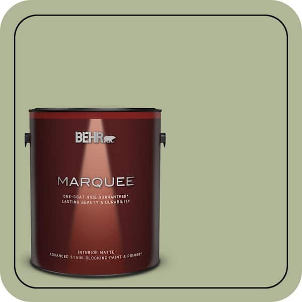 BEHR MARQUEE 1 gal. #PPU11-08 Moss Print One-Coat Hide Matte Interior Paint & Primer