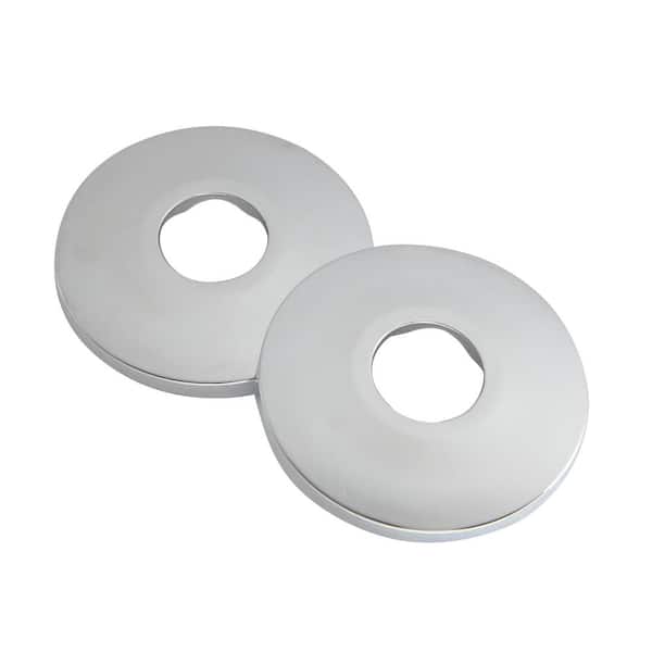 Oatey 1/2 in. Iron Pipe Size Flange Escutcheon Plate in Chrome-Plated Steel (2-Pack)