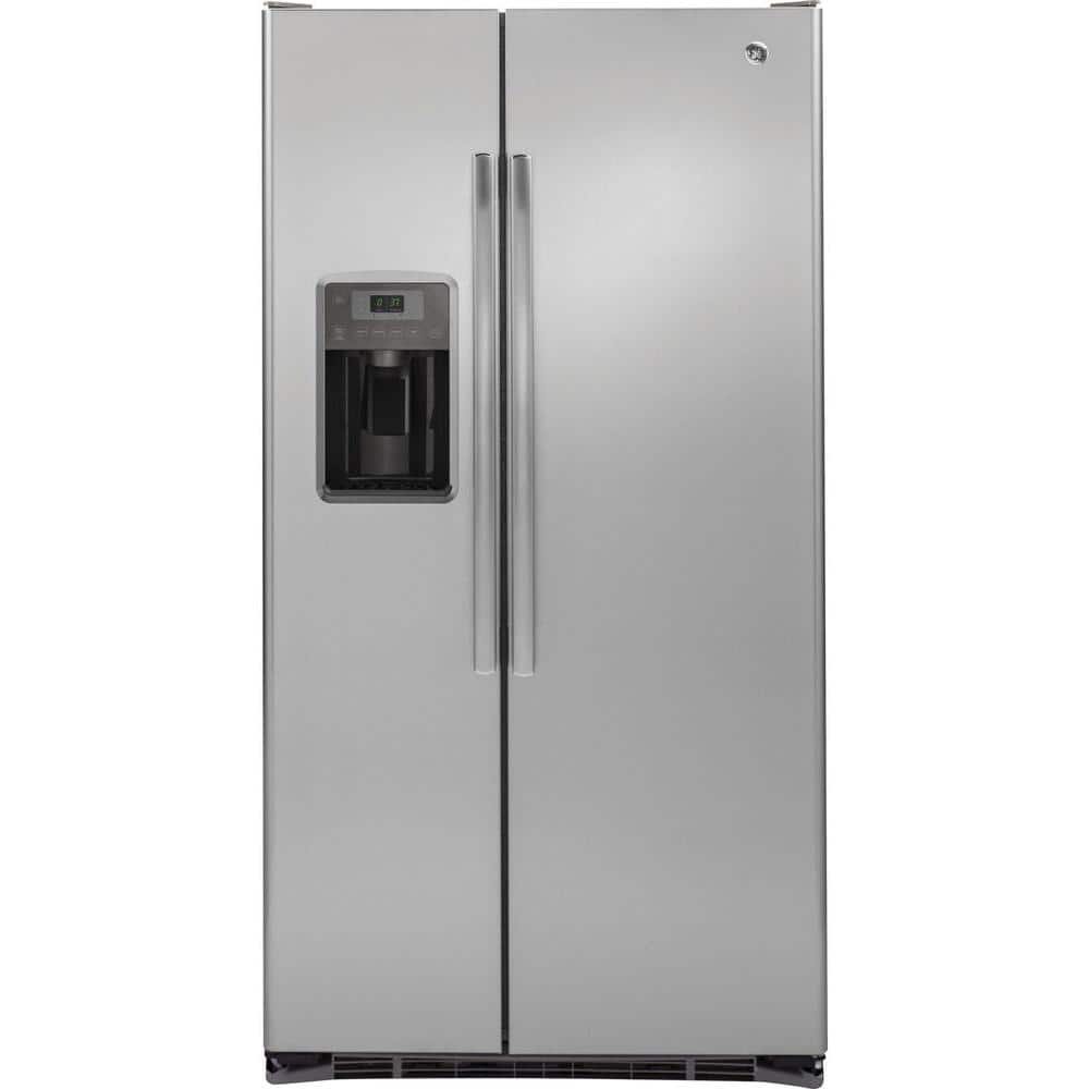 https://images.thdstatic.com/productImages/6f6967b3-07d7-4cd8-94f0-25b3b5560779/svn/stainless-steel-ge-side-by-side-refrigerators-gzs22dsjss-64_1000.jpg