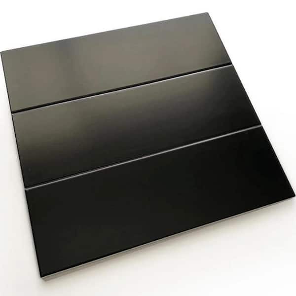Apollo Tile Metro 4 in. x 12 in. Matte Black Ceramic Subway Wall Tile (10.4 sq. ft./case) - 34 pack
