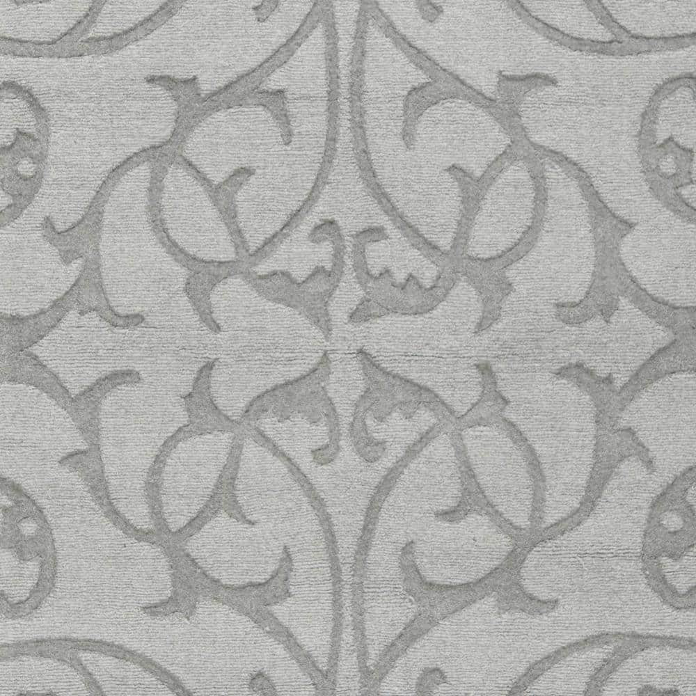 Gray Hand-Tufted Wool 6' x 9' Rectangular Area Rug