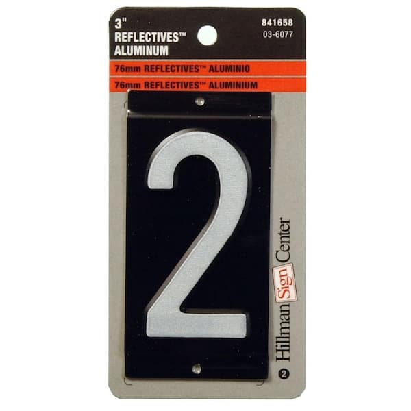 Hillman 3 in. Aluminum Reflective Number 2