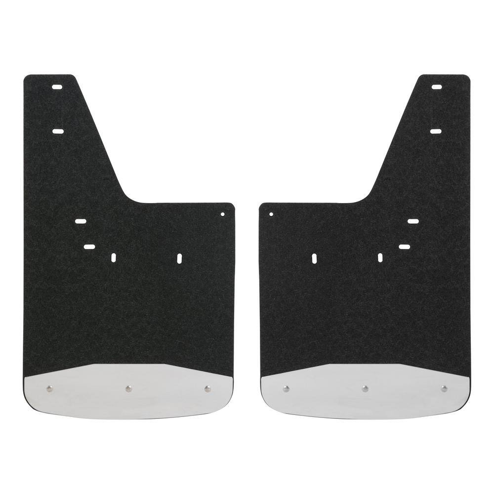 Luverne Rear 12" x 20" Textured Rubber Mud Guards, Select Dodge, Ram