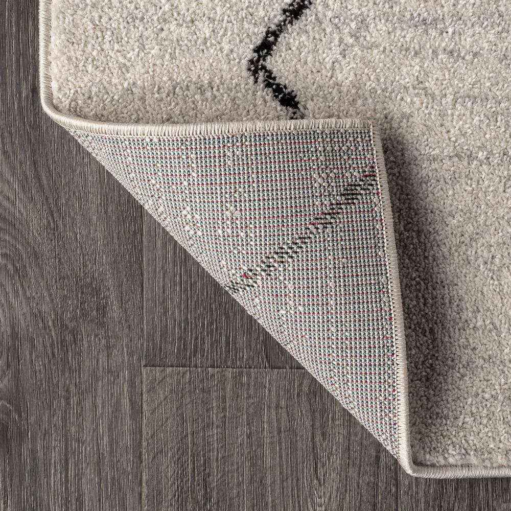 Black Geometric Braided Synthetic 8' x 10' Reversible Rug