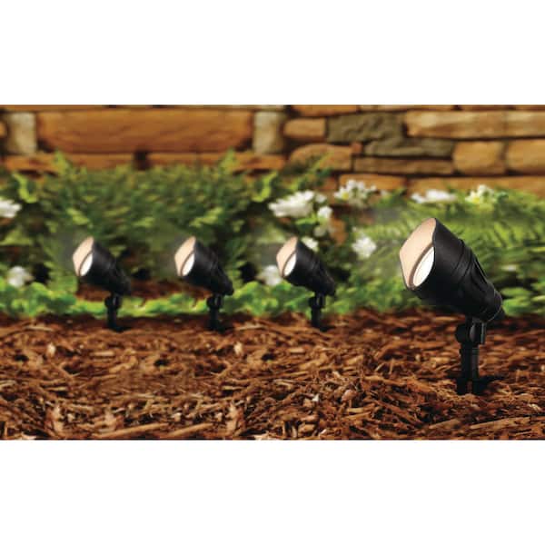 Hampton Bay Low Voltage Black Hardwired CCT Change Integrated LED