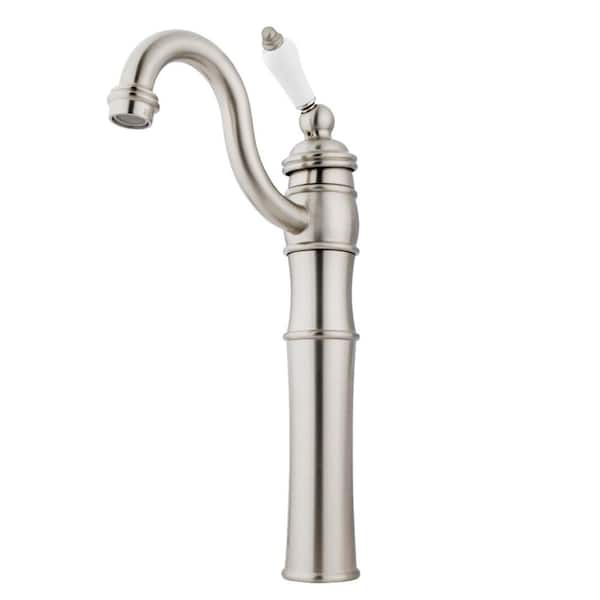 Kingston Brass Victorian Single Hole Single-Handle Bathroom Faucet in Brushed Nickel