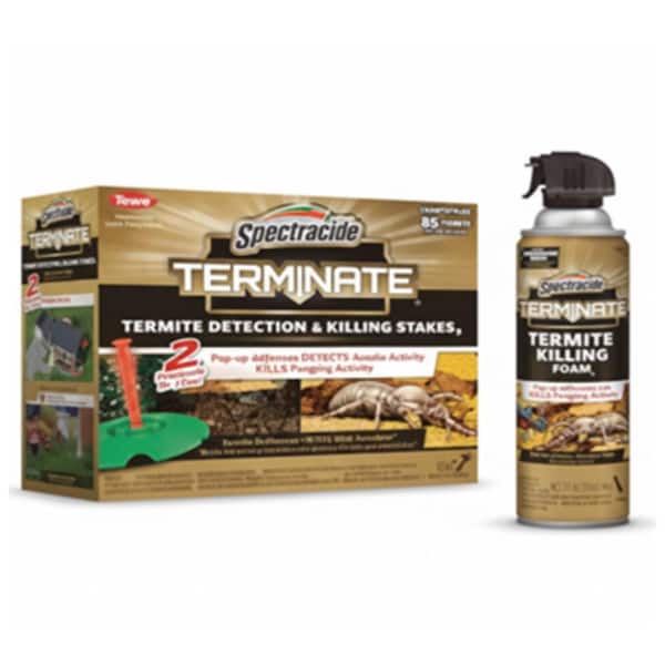 Terminate Termite Detection Killing Stakes (15-Count) and 16 oz. Killing Foam Combo