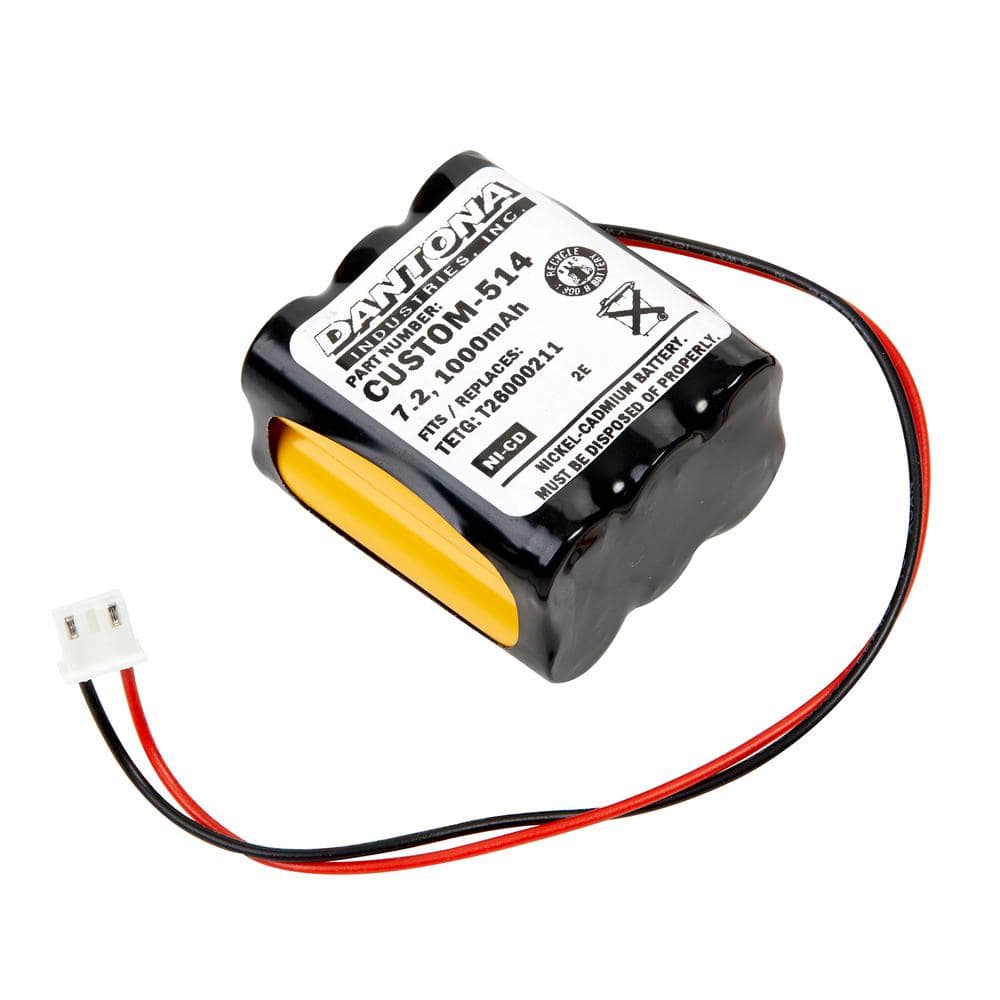 7.2V NICAD 1000mAh Emergency Lighting Battery 026-211