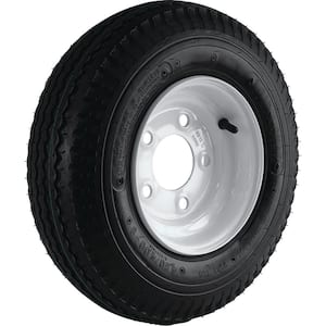 480-8 K371 590 lb. Load Capacity White 8 in. Bias Tire and Wheel Assembly