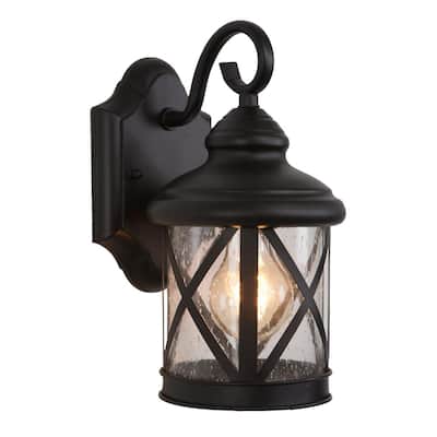 Yosemite Home Decor FL8013DN9 Borrego 1-Light 9-Inch Fluorescent Exterior Wall Sconce with Frosted Glass 