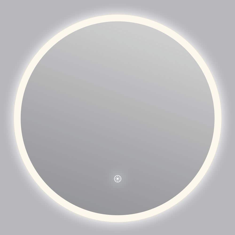 Eva 24'' Modern Frameless Bathroom Vanity Mirror with LED and Defogger