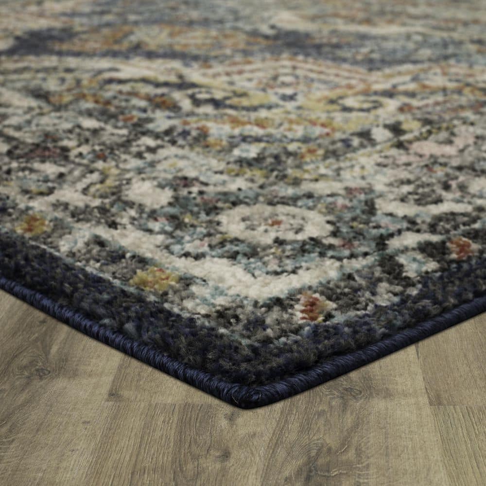 Elysian Blue Medallion 8' x 10' Synthetic Area Rug