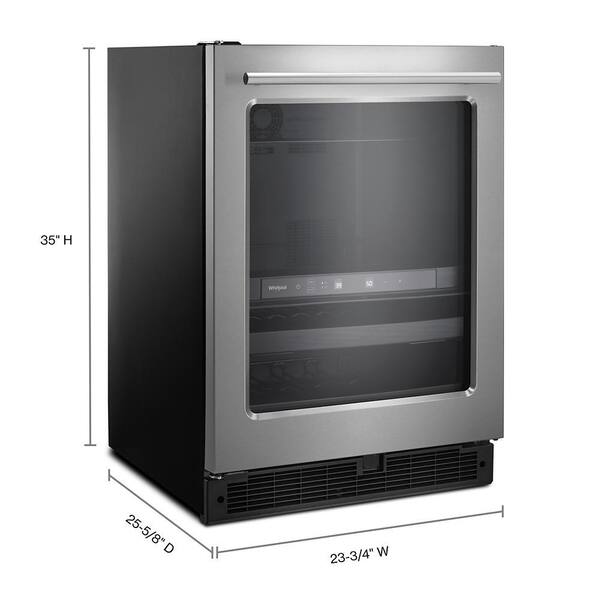 Whirlpool Beverage Cooler (WUB35X24HZ) - Stainless Steel Whirlpool Beverage Cooler (WUB35X24HZ) - Stainless Steel