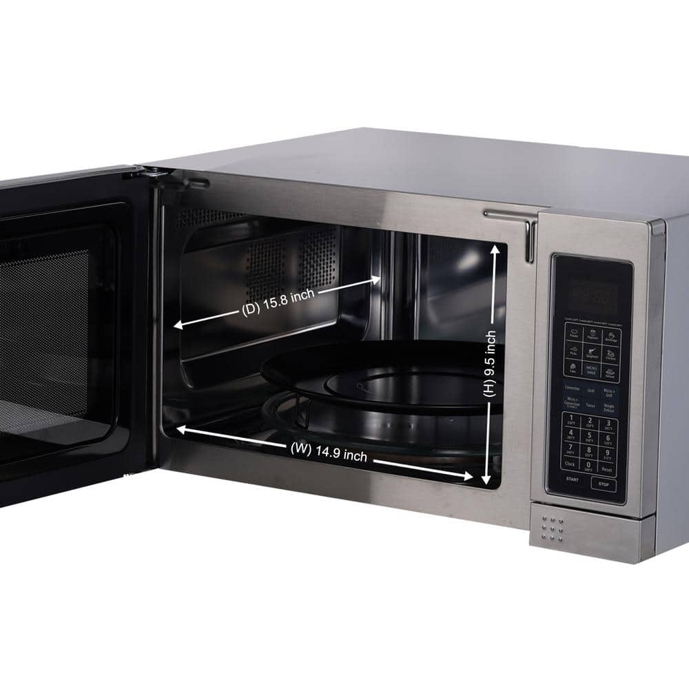 Equator Stainless Steel 3-in-1 Microwave Grill Convection Oven