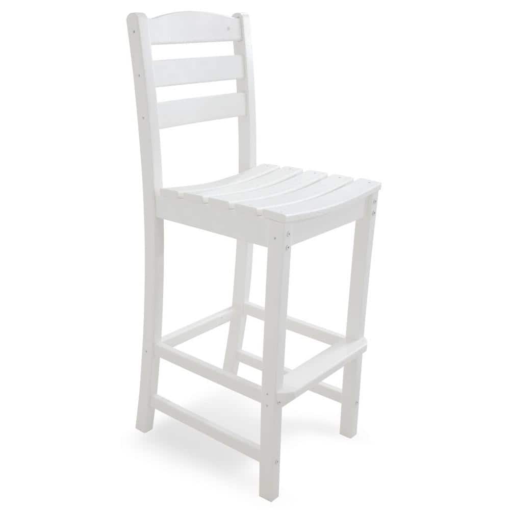 Eco-Friendly Modern White Recycled Plastic Outdoor Bar Stool