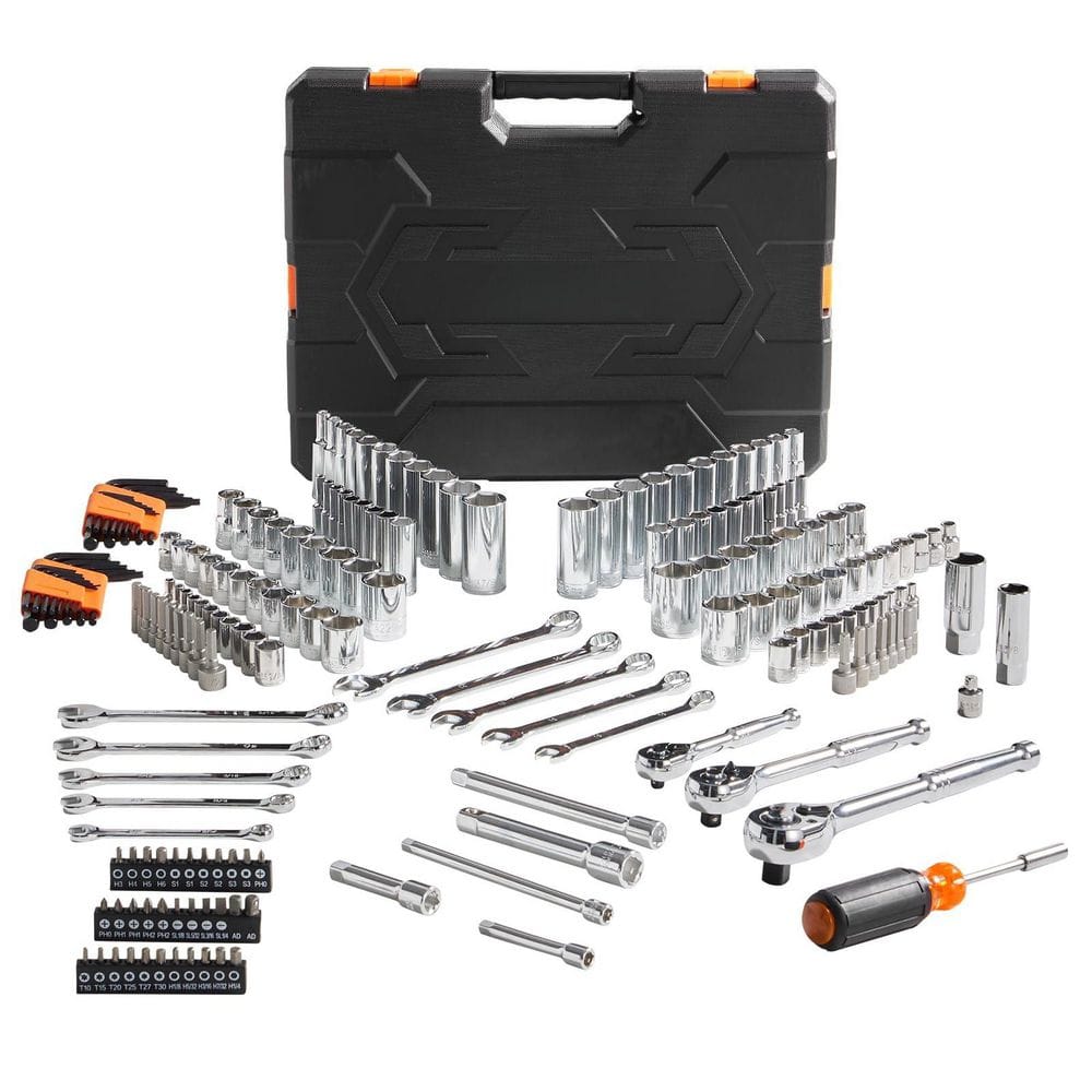 Mechanics Tool Set, 3-Size Drive Deep and Standard Sockets, Metric 205-Pcs Mechanic Tool Kit, Combination Wrench price history on PriceWatchPro