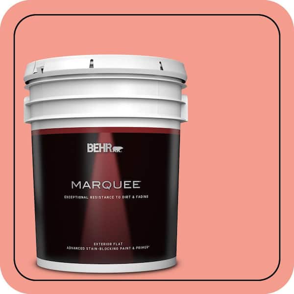 BEHR MARQUEE 5 gal. #180B-4 Fruit Shake Flat Exterior Paint & Primer