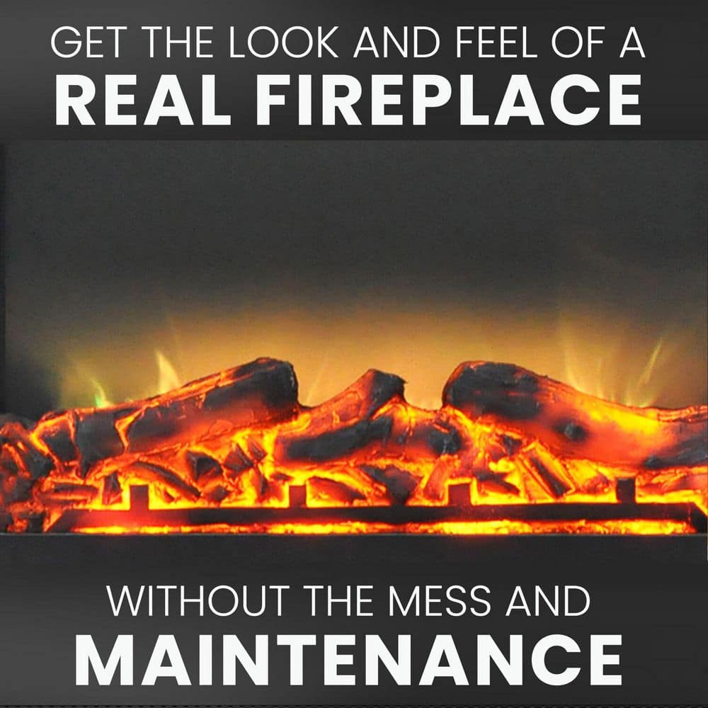 Cambridge 23-Inch Black Freestanding Electric Fireplace Heater