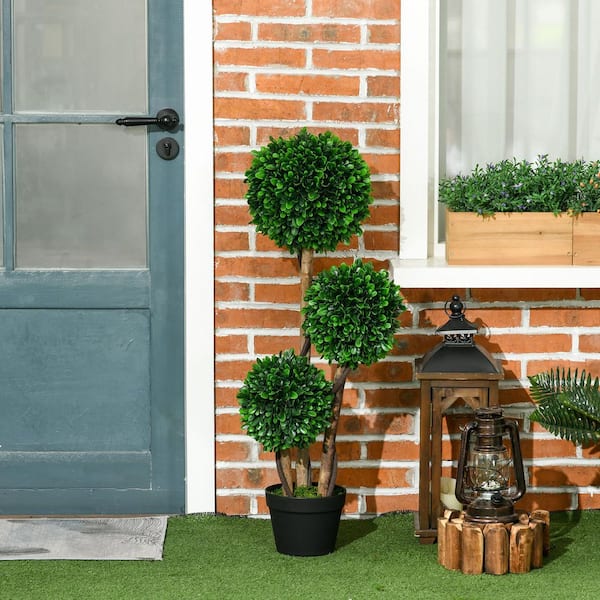 GOGEXX 3 ft. Artificial 3-Ball Boxwood Topiary Tree in Pot, Green Fake  Plant Bonsai for Indoor and Outdoor Decor laf-JS-5 - The Home Depot