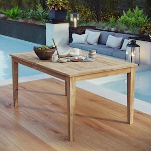 Marina Teak Outdoor Dining Table in Natural