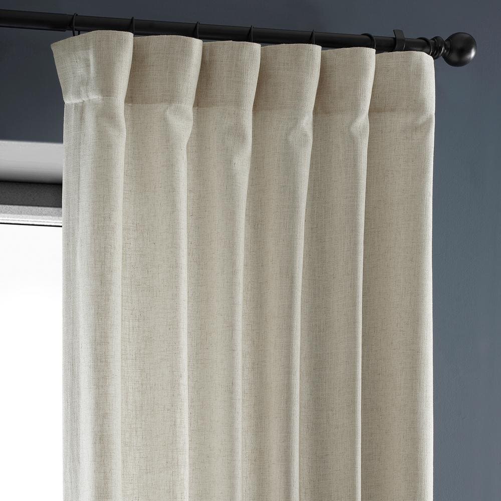 Malted Cream Extended Length Linen Blend Light Filtering Drapes