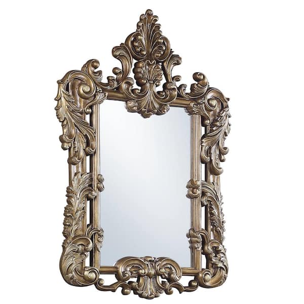 Acme Furniture Constantine 60 in. x 3 in. Classic Novelty Framed Brown and Gold Finish Decorative Mirror